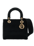 Medium Lady D-Lite, &pound;1,900, Handbags, Black, Canvas, Front view